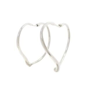 Tiffany Open Heart Hoop Earrings